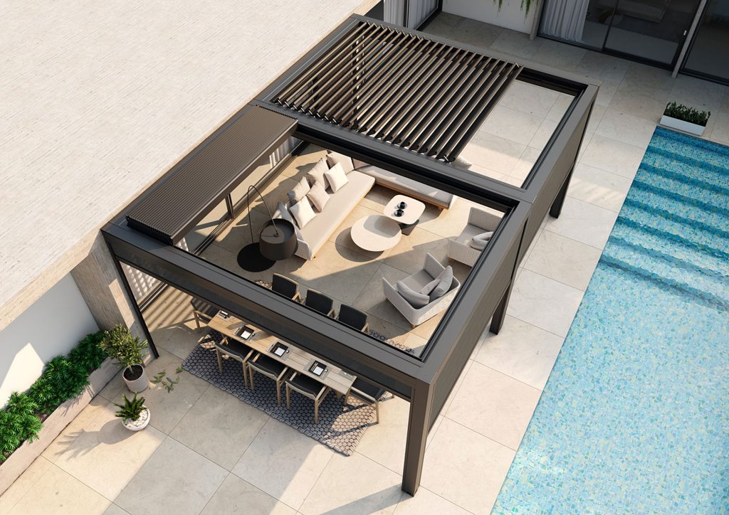 Fahrbares Lamellendach KE Design Skylife – Bild 4